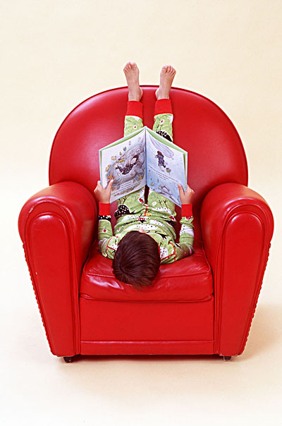 Boy in Red Chair